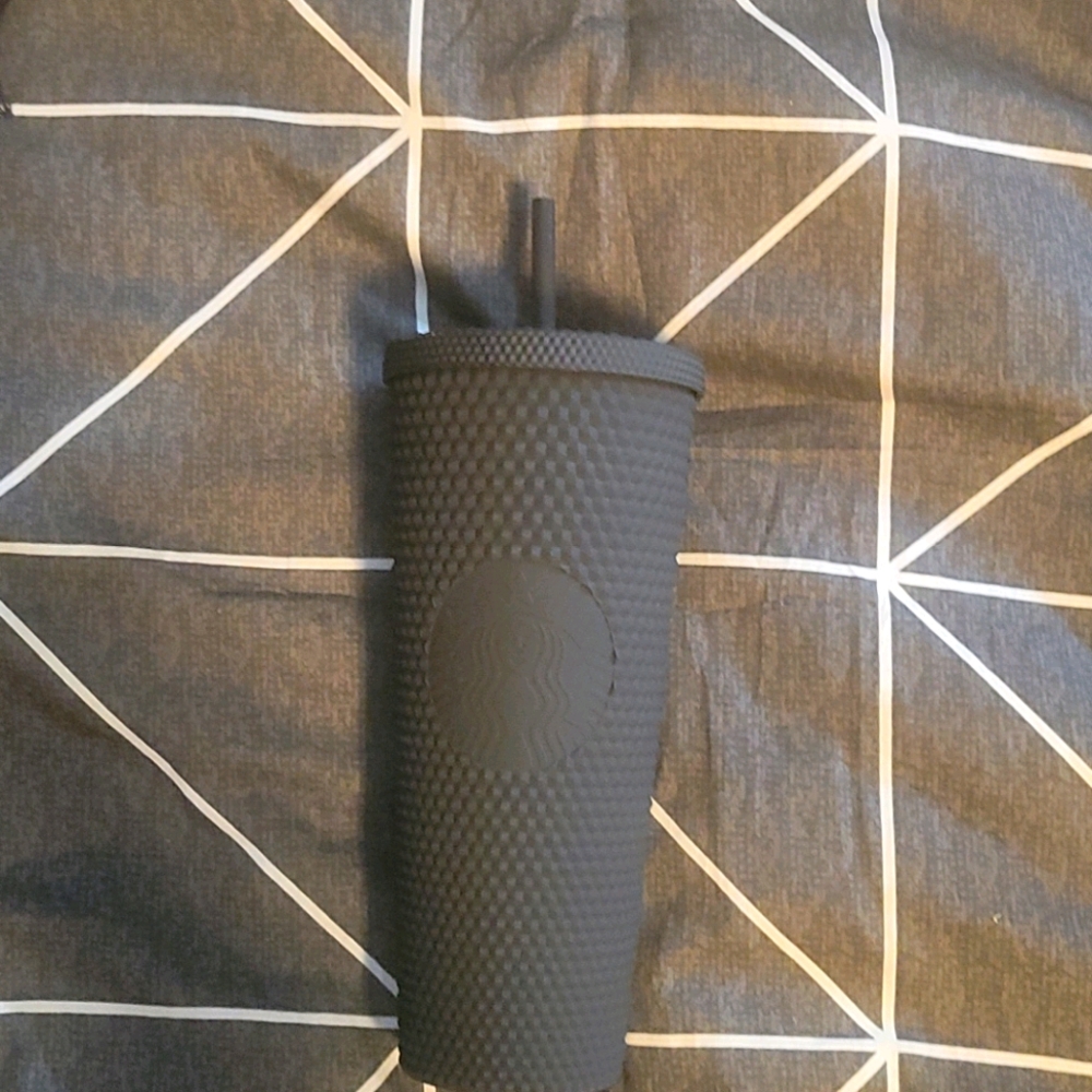 Matte black studded tumbler